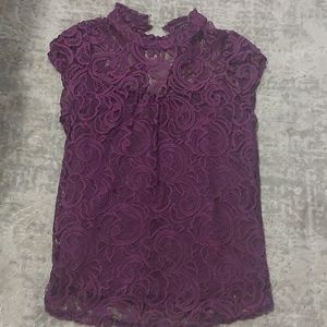 Purple lace top